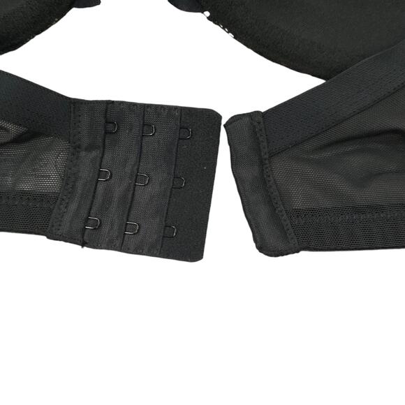 Cacique Collection Seriously Sexy Floral Print Bra 42C Black Floral Lace - Picture 9 of 11